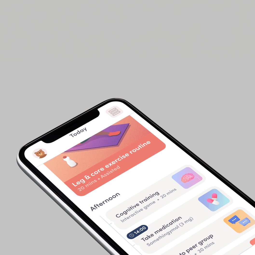 iphone showing screen from stroke recovery app