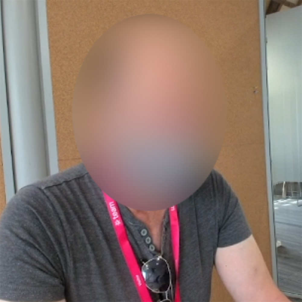 Blurred image of Stroke survivor during user testing