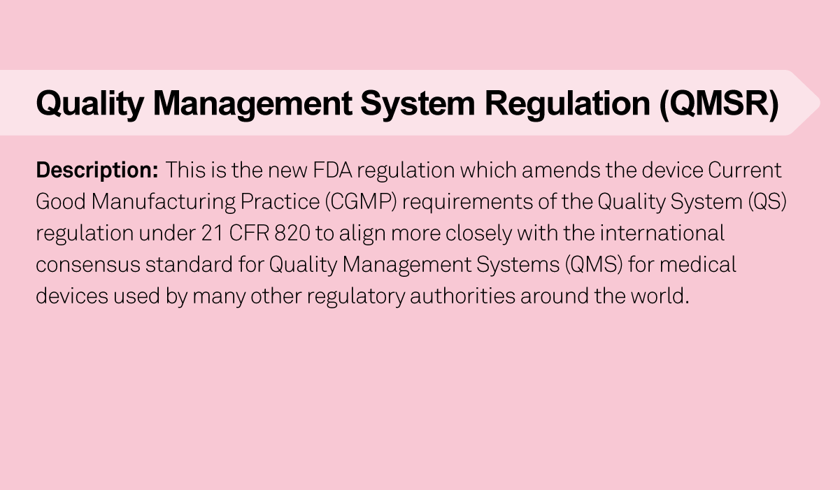 description of the QMSR