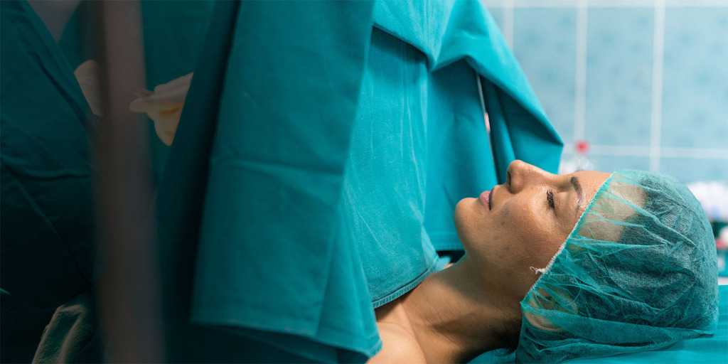 Woman in surgery
