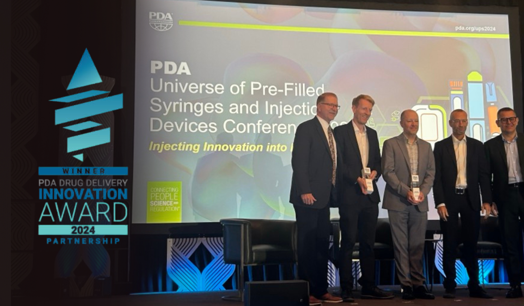 the team at the PDA award ceremony 2024