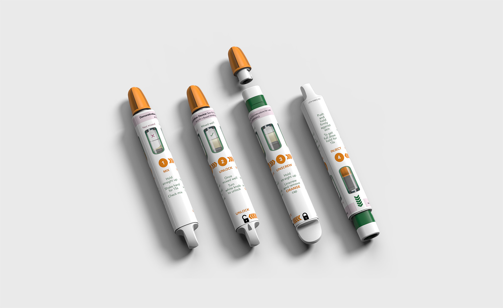 Four auto-injector trainer pens banner